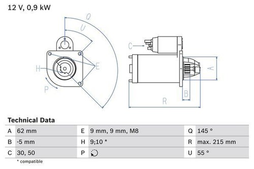 Motorino avviamento bosch - di,
